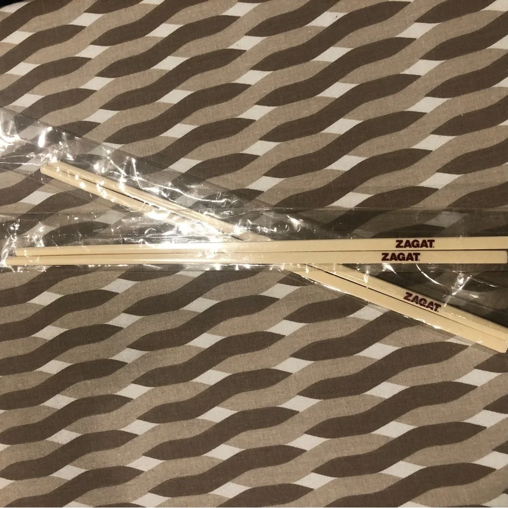 Zagat 10.5” Long Beige Plastic Chopsticks 2 Pairs